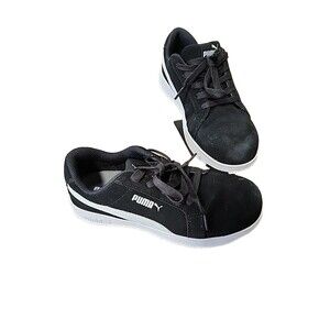 Puma Men's Suede Composite Safety Toe Work Shoes Black Size 6.5